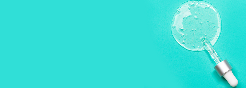 image of pipette dropping Hyaluronic Acid