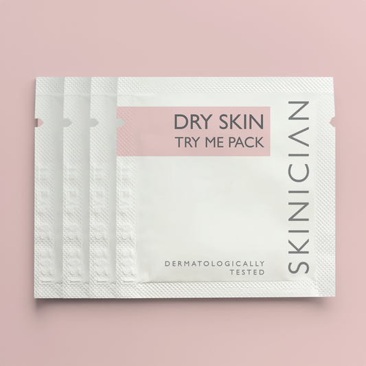 Dry skin sample sachets