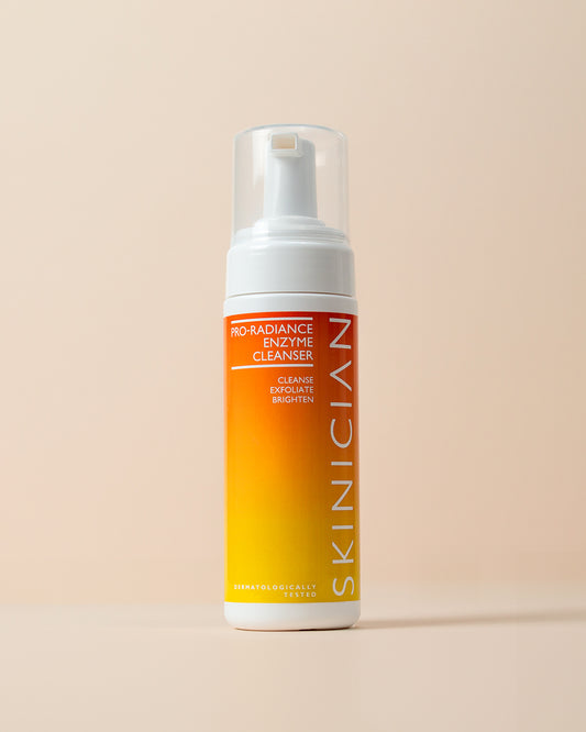 Pro-Radiance Enzyme Cleanser on beige background