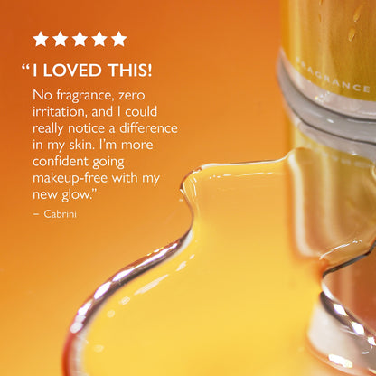 Image of Glycolic Exfoliating Toner with a five star customer review. Review says: "I loved this! No fragrance, zero irritation, and I could really notice a difference in my skin. I'm more confident going makeup-free with my new glow."