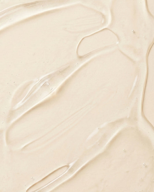 Close up of gel texture on beige surface