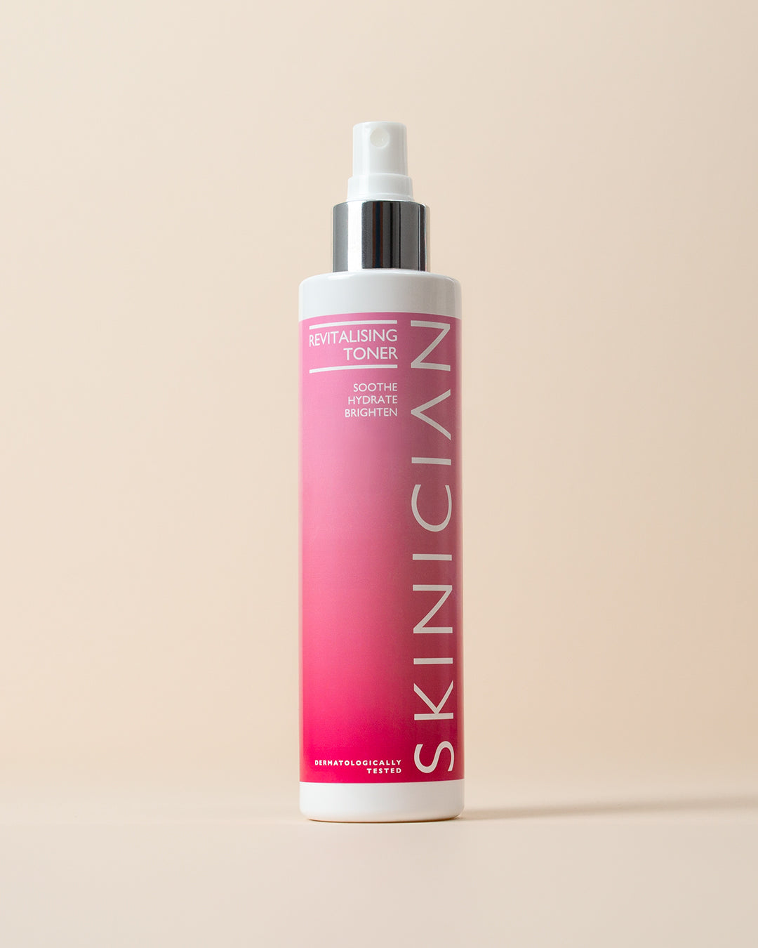 Skinician Revitalising Toner on a beige background