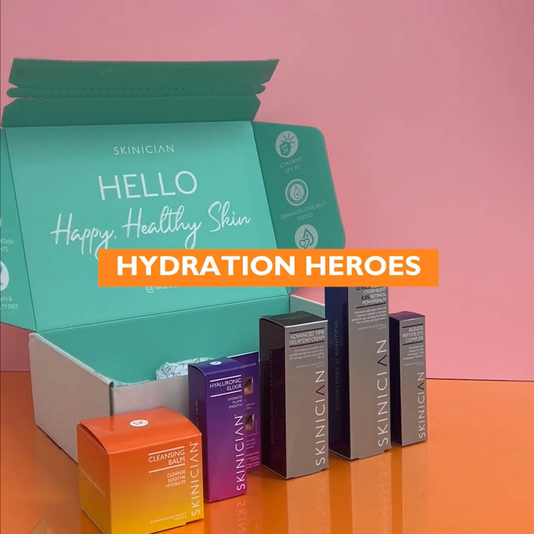 Video showing an unboxing of the SKINICIAN Acne Bundle including the key ingredients and texture of each product