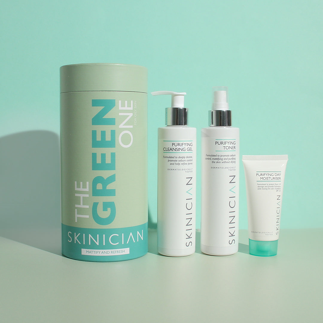 Video showing the unboxing of The Green One gift set and showing each product's texture