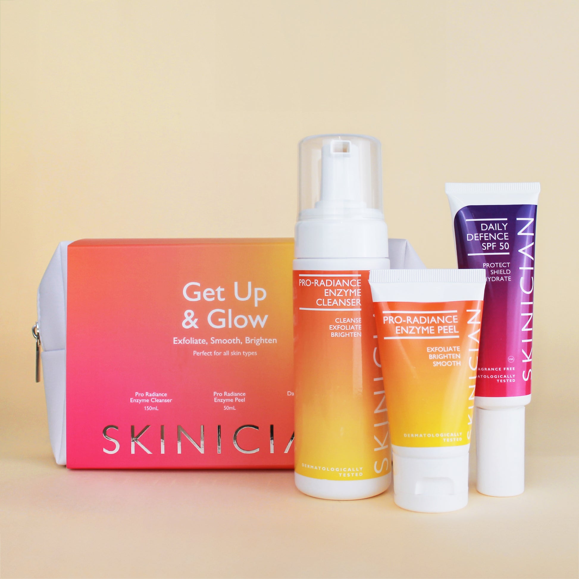 Unboxing video of Skinician Get Up and Glow set