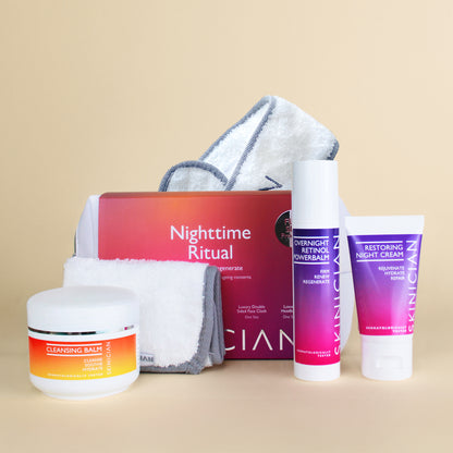 Unboxing video of the Skinician Nighttime Ritual Set