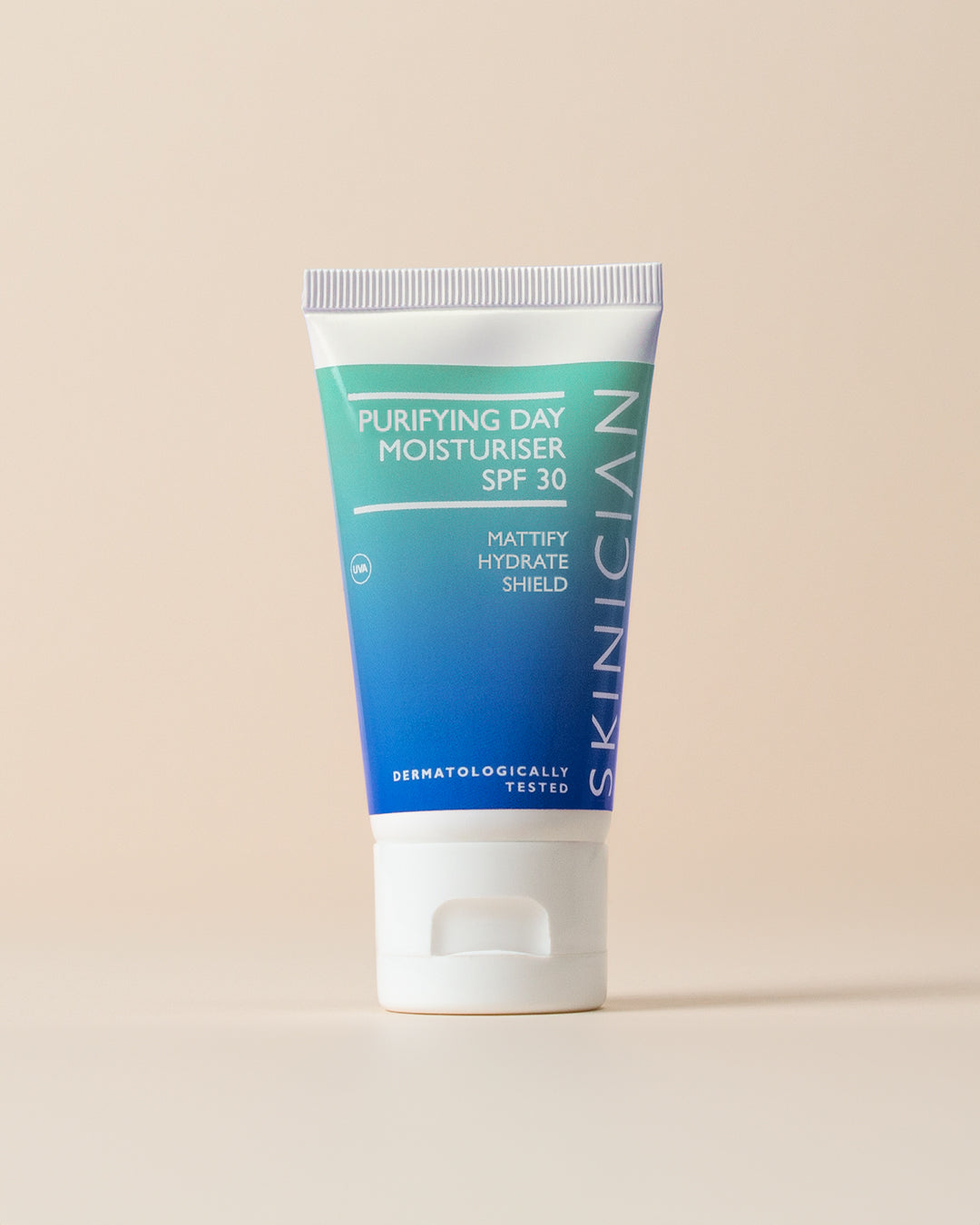 Image of Skinician Purifying Day Moisturiser on beige background