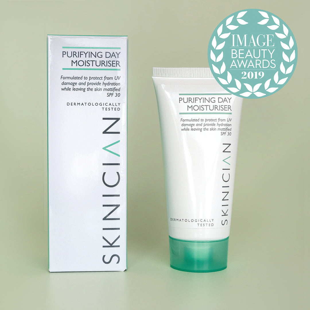 SPF moisturizer for oily skin with a Beauty Image 2019 Award symbol