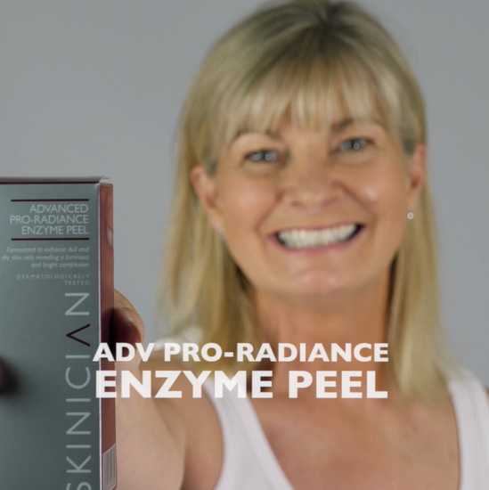Youtube video of a lady unboxing the enzyme peel mask and applying to her facial skin.